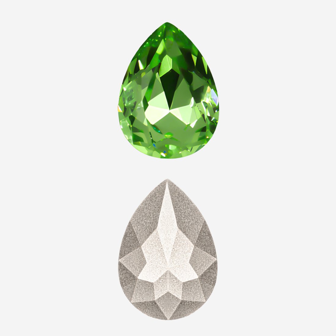 Кристалл Капля (Drop), оттенок "Перидот"/"Peridot", 14*10мм