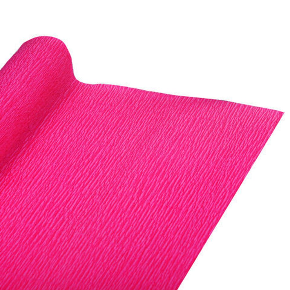 Бумага гофрированная (креповая) ДЛЯ ФЛОРИСТИКИ 110 г/м2, фуксия, 50х250 см, ОСТРОВ СОКРОВИЩ, 112544