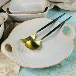 Lenardi 205-694 Набор из 2 блюд 27см ДЮНА с ручками в под.уп.(х12)Фарфор