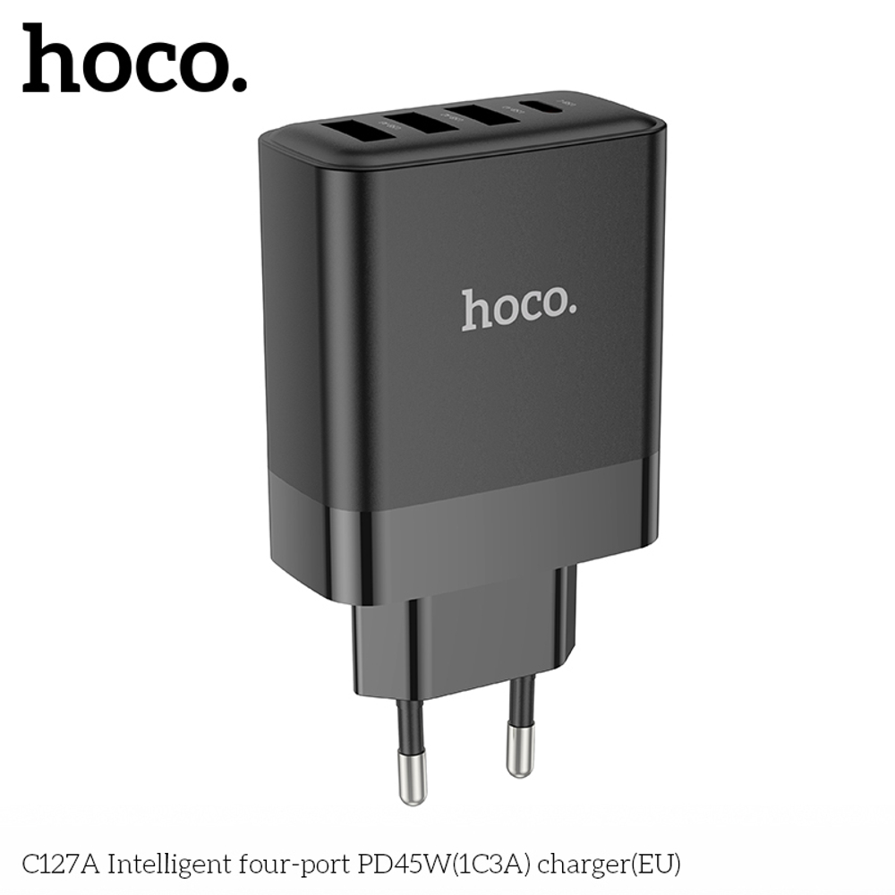 Сетевой адаптер питания HOCO C127A PD 45W 1C3A (черный)