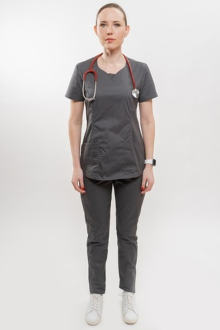 Медицинский топ Доктор Чехов арт. 5140 Wine Pewter