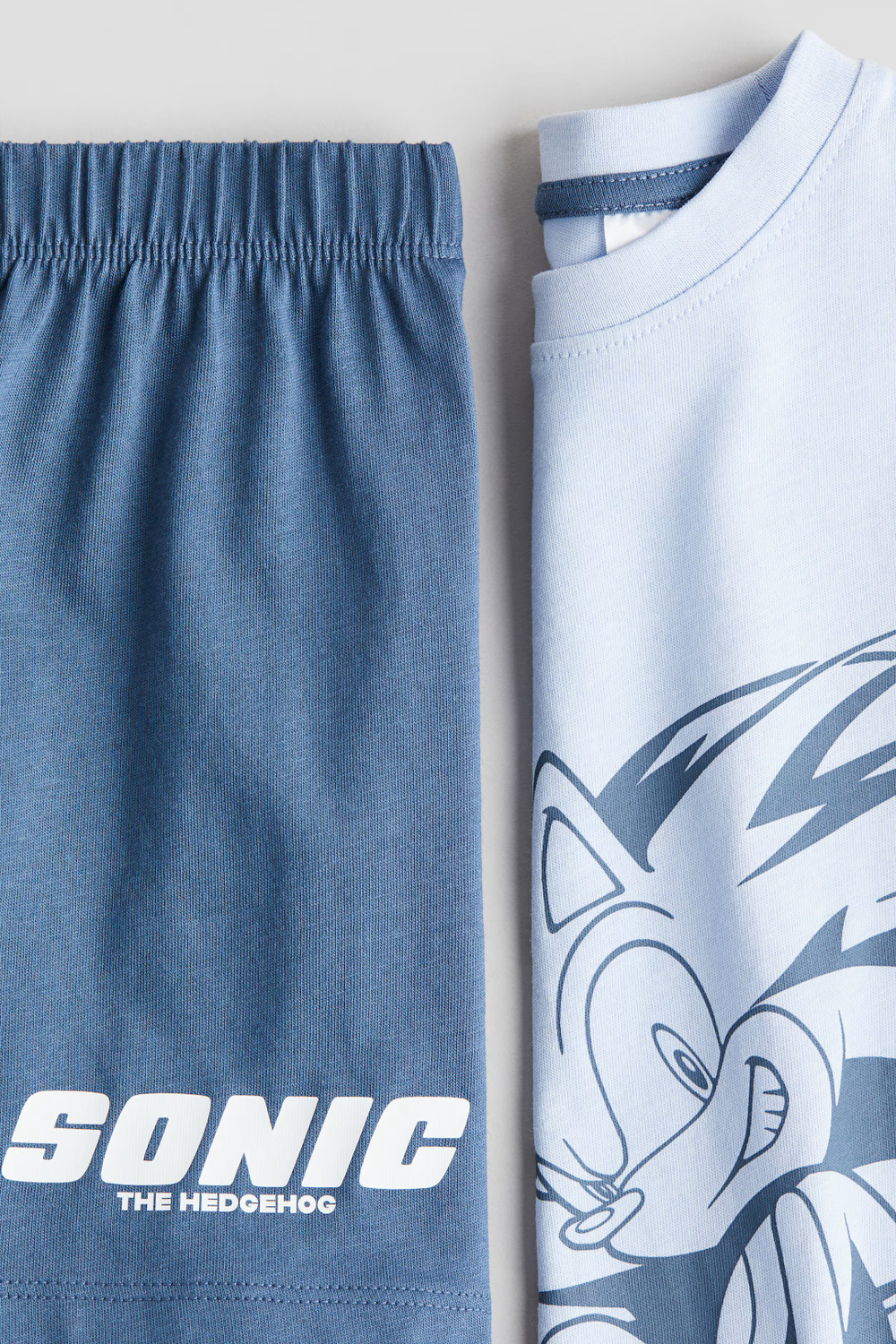 H&M Пижамный комплект с принтом, светло-голубой