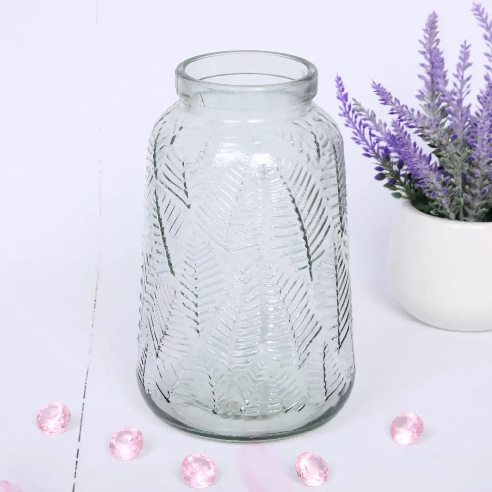 Ваза стеклянная «Пальм» 7*20см прозрачная