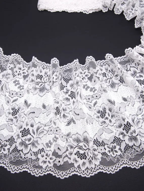 03-208 ОПТ Кружево эластичное 22 см, айвори