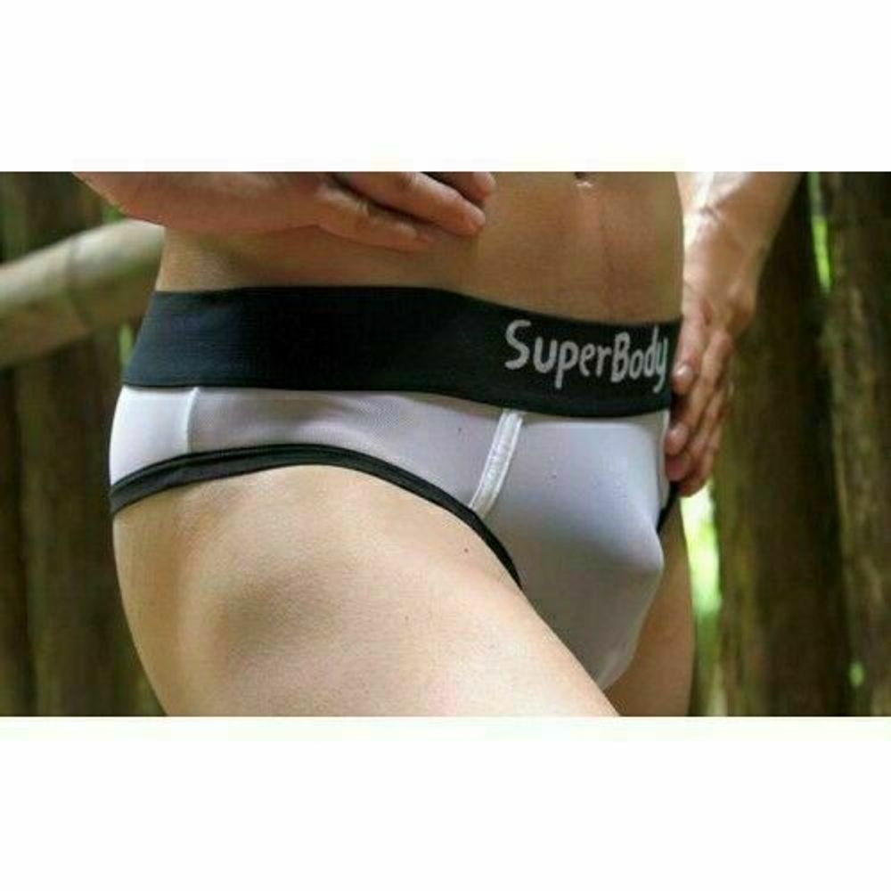 Мужские трусы тонги белые Superbody white