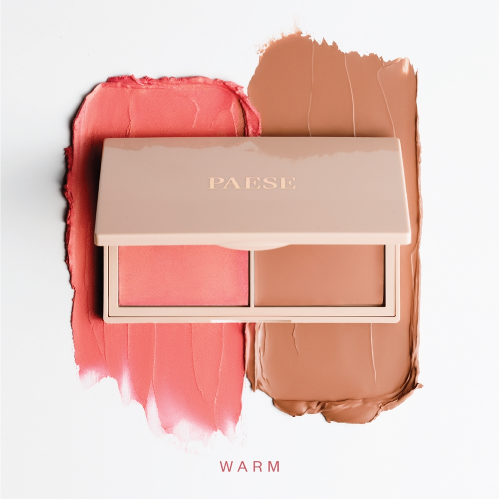 Paese Kiss My Cheeks Face Contouring Palette Cold - Палетка для контурирования лица оттенок 01 Warm, 15 g