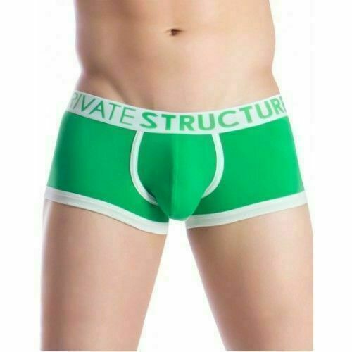 Мужские трусы боксеры зеленые с контуром Private Structure NOS Spectrum Green Contour Boxer PST0042