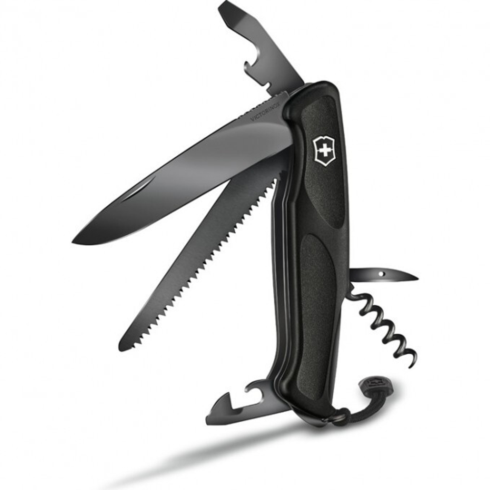 Нож Victorinox RangerGrip 55, 130 мм, 12 функций, черный