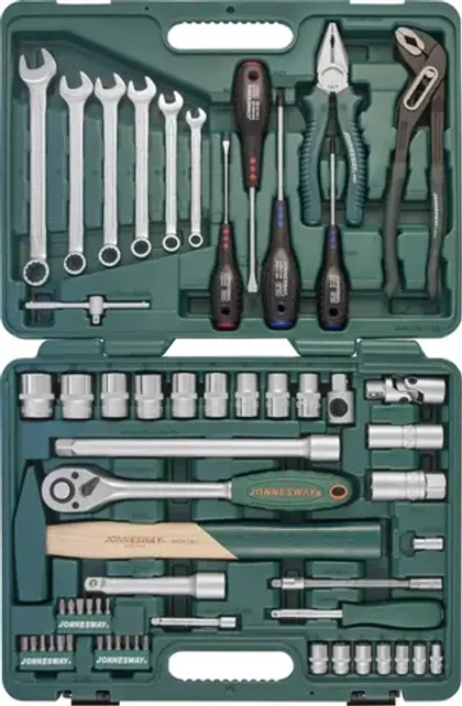 Jonnesway S04H52460S Набор инструмента универсальный 1/4", 1/2"DR, 60 предметов