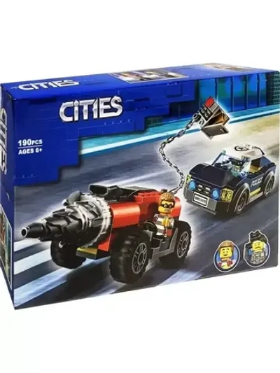 Конструктор Сити Погоня за бурильщиком 190 деталей 11619