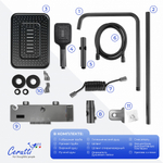 Душевая стойка Ceruttispa ДЕЦИО (DECIO) цвет графит, с LED подсветкой