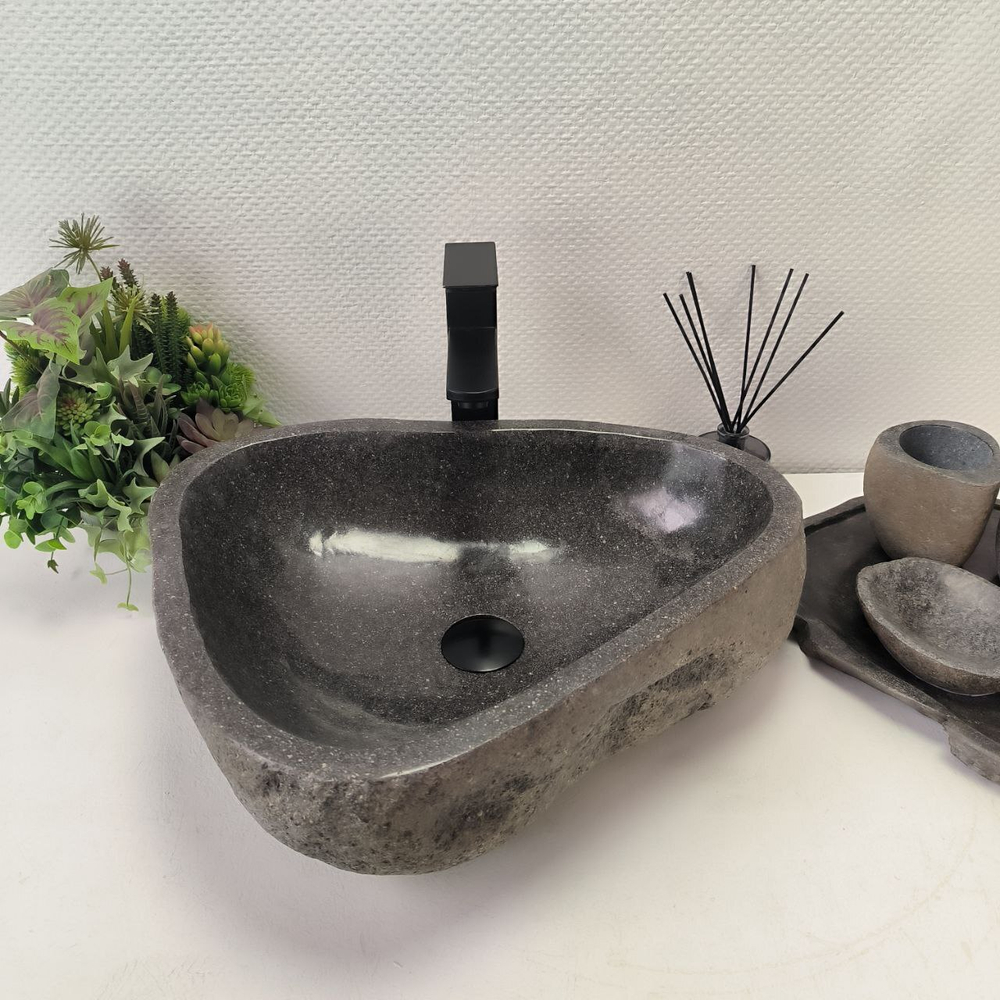 Раковина из речного камня RS-62804 (51*41*15) 56