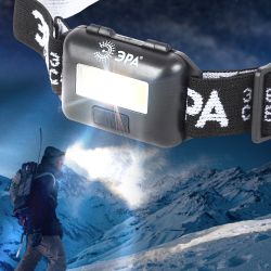 Фонарь налобный светодиодный ЭРА GB-607 на батарейках мощный яркий 3 режима черный | Налобные фонари