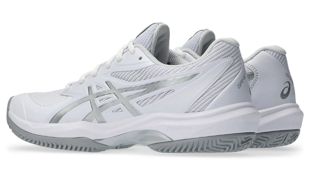 Женские Кроссовки теннисные Asics Game FF Clay/OC - white/pure silver