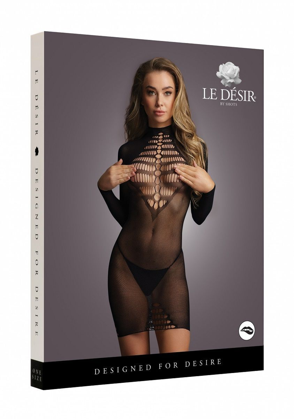 Платье с длинными рукавами Long Sleeve Fishnet Dress