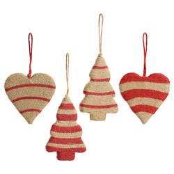 Набор елочных украшений 4шт Tkano Funky stripes New Year Essential