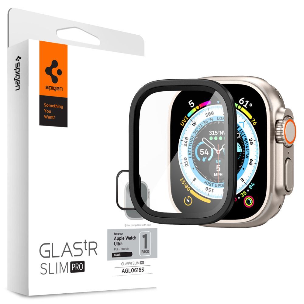Стекло Spigen GLAS.TR SLIM PRO APPLE WATCH ULTRA (49 MM) BLACK