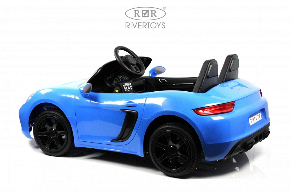 Детский электромобиль RiverToys Porshe Cayman T911TT синий