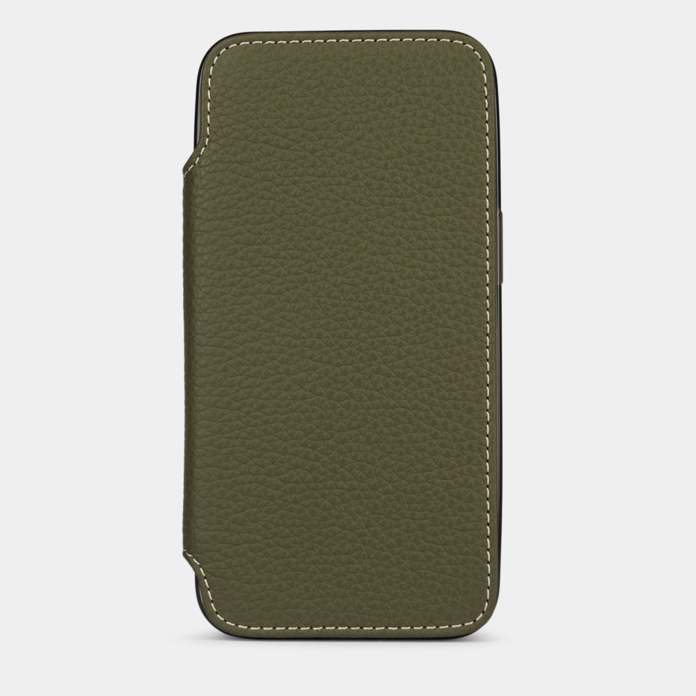 Чехол Benoit для iPhone 13 Pro из кожи теленка, зеленого цвета