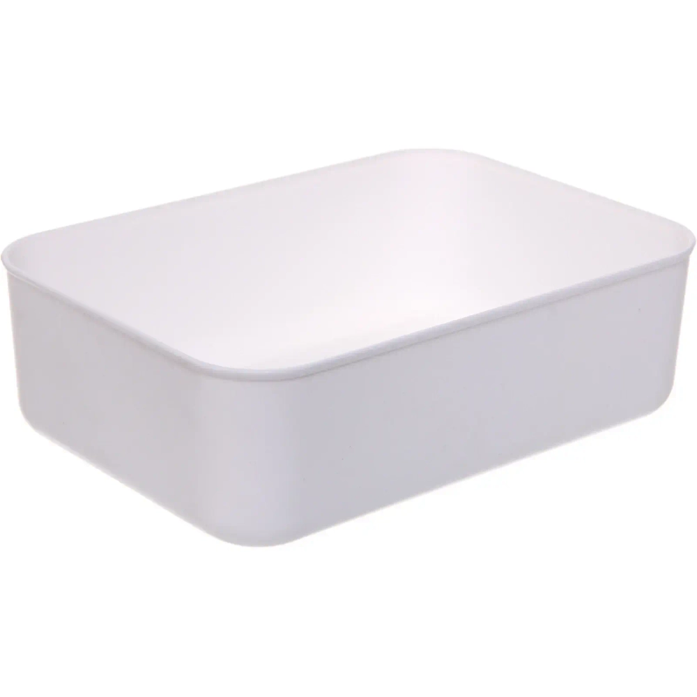 Корзина - органайзер с крышкой для хранения «БИСКОТТИ», цвет белый, 26*18.5*8