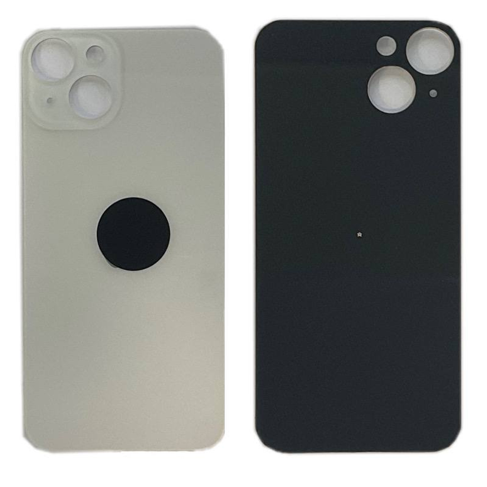 Задняя крышка для Apple iPhone 14 Белый (стекло, широкий вырез под камеру)