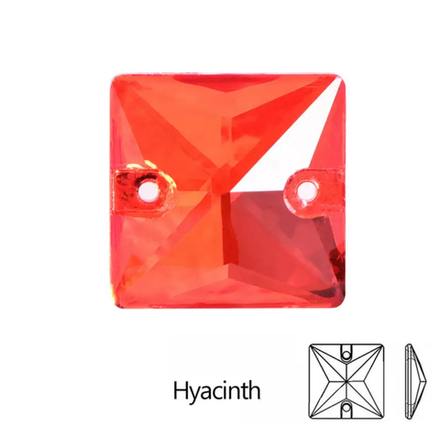 Стразы пришивные, Square, Hyacinth, 236, 16mm, (72 ea/pkg), 5A+, (F2)