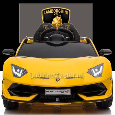 Детский электромобиль "Lamborghini Aventador SVJ", желтый