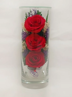 натуральные цветы в стекле, вакуум