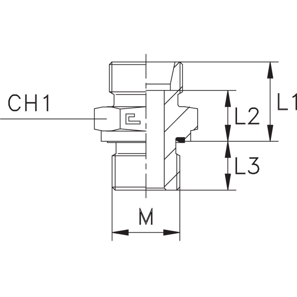 Штуцер FE DL22 26x1.5 (корпус, нерж.)