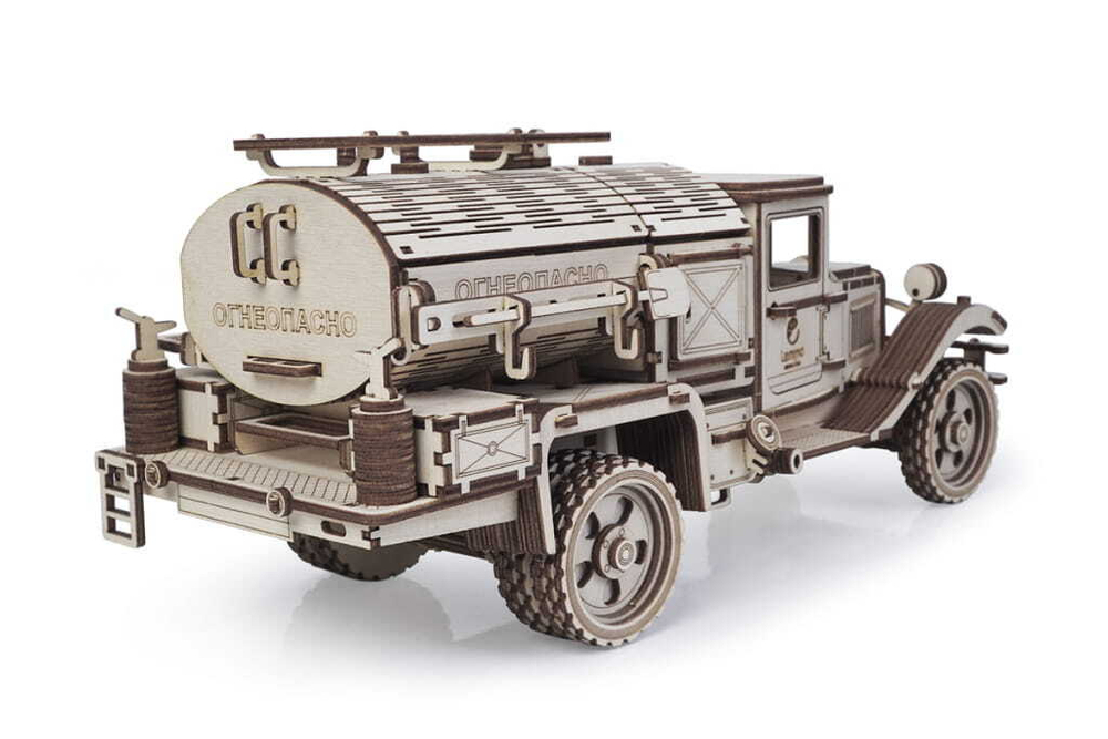 Грузовик  ГАЗ-АА Заправщик - деревянный конструктор, сборная модель 3D пазл, для детей и взрослых. Интересные подарки