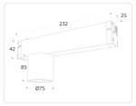 Светильник светодиодный диммируемый для шинопровода Magnetic 220V GL1241 WH белый IP20 7W 3000K-6400K 24° D75*85