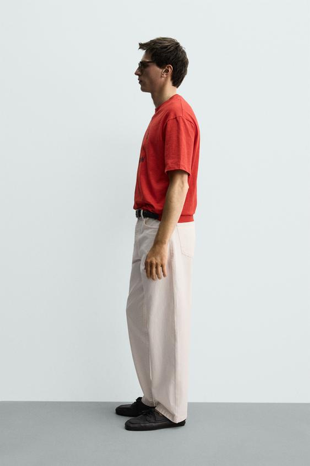 ZARA ДЖИНСЫ RELAXED FIT, БЕЛЫЙ