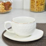 Чайная пара 240мл "Снежная королева" круглая (26470)