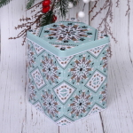 Банка жестяная «Снежинка» 1200мл 10,6*10,6*13,5см