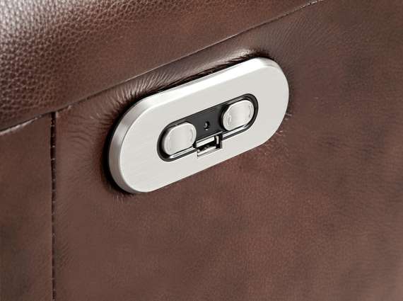 Кресло-реклайнер Angel Cerda 5056, коричневая кожа