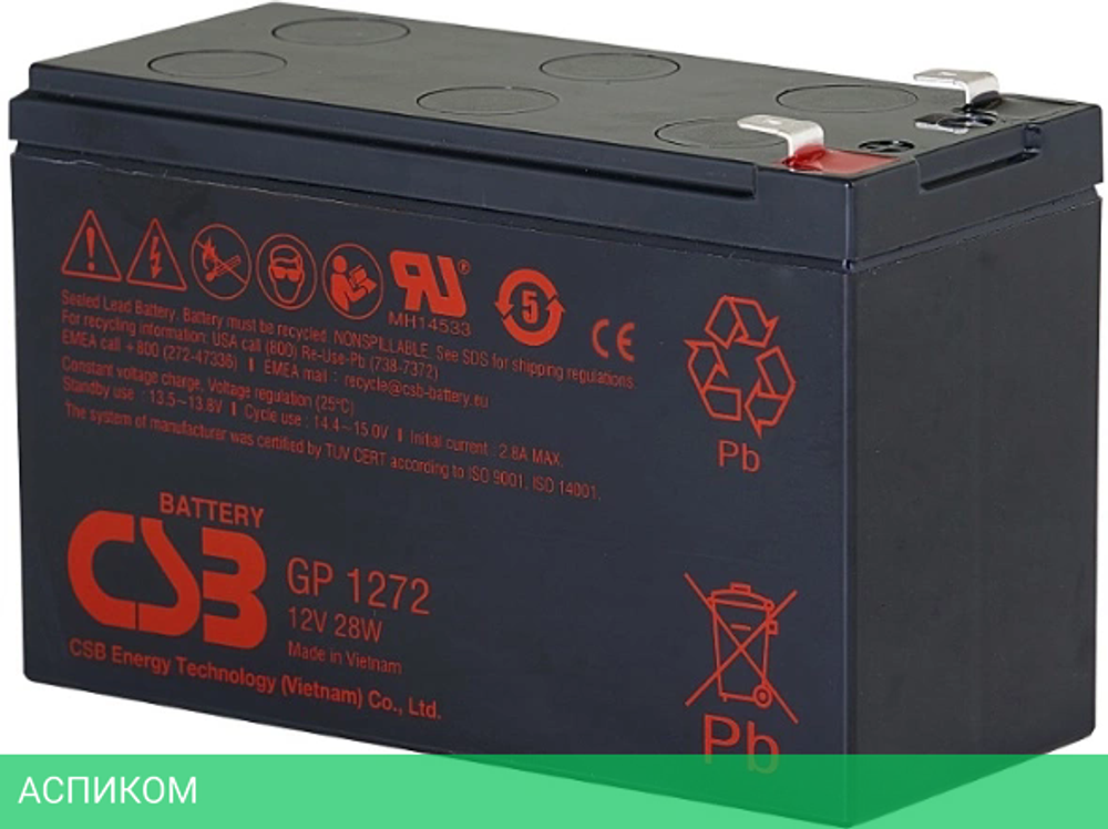 Аккумулятор для ИБП Csb GP1272 F1 28W