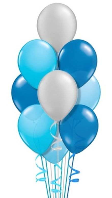 Фонтан шаров "Голубой и серебро"