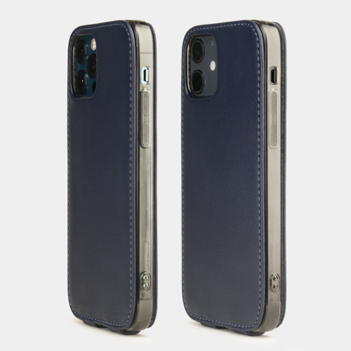 Чехол для iPhone 12/12Pro из кожи теленка, цвета индиго