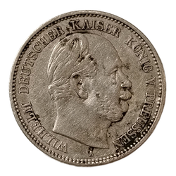 Монета 2 марки 1876 год Германия (Империя, Пруссия)