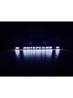 Рамка для номера с подсветкой надписи. Питерский Hundai.