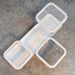 Набор емкостей для сыпучих 3шт (0,4л, 0,6л, 0,9л) на подставке "Cubbo Scandi", белый