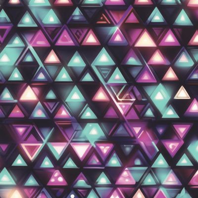 Треугольники неоновые фиолетово-голубые