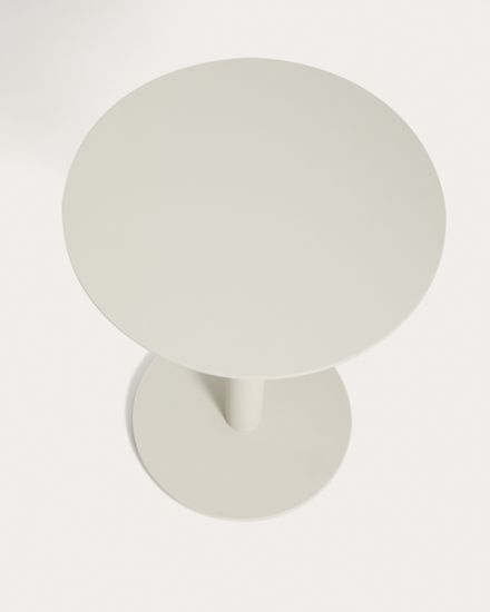 Уличный столик Asinara из бежевого алюминия, диаметр 40 см