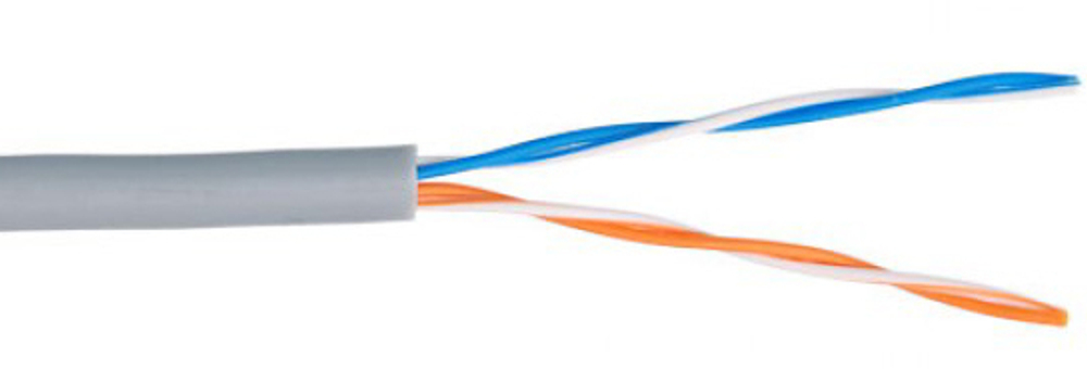 Кабель витая пара U/UTP 5e кат. 2 пары ULAN UEC-UU002-5-PVC-GY-5