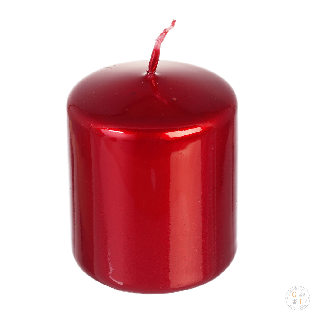 348-860 Свеча "Металлик красный" 7*4см