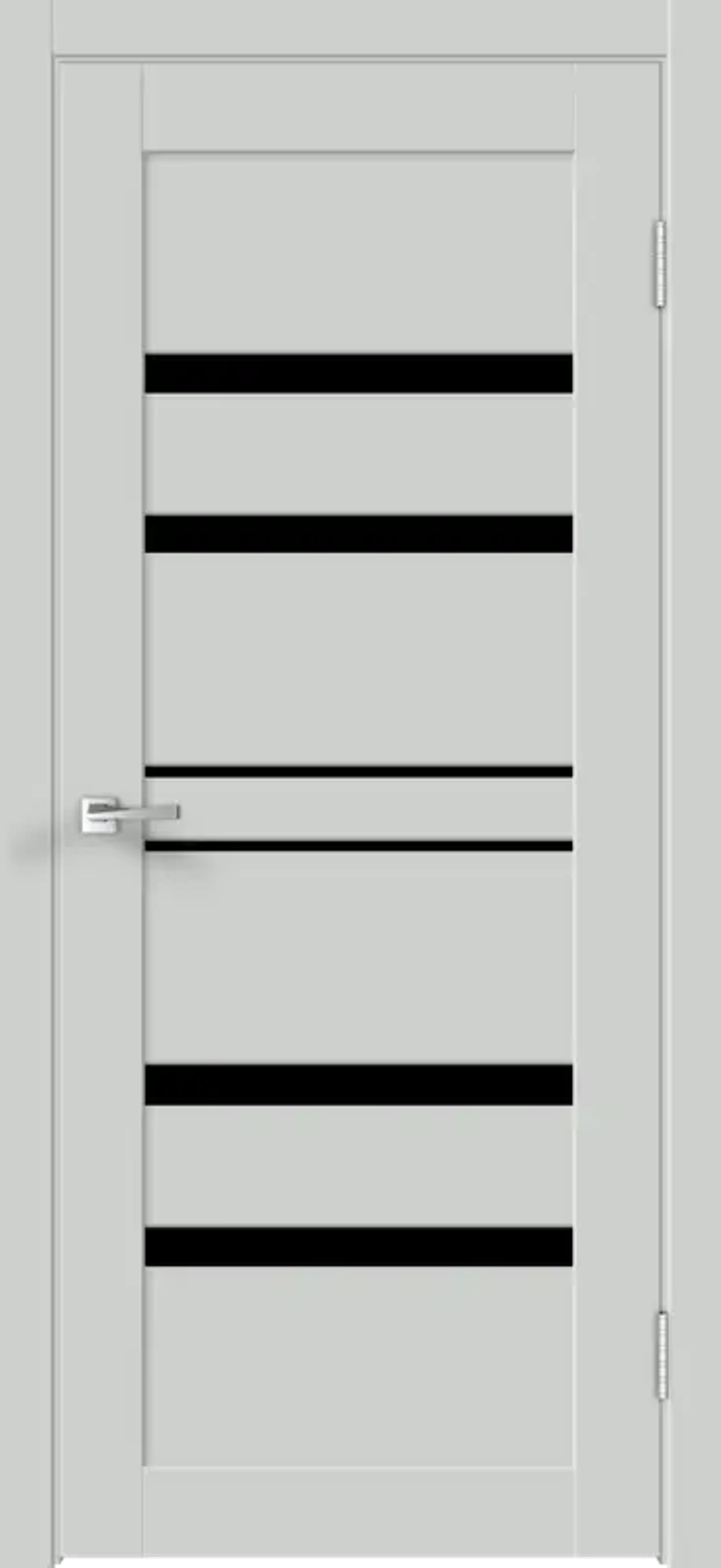 Межкомнатная дверь LINEA 6 Доломит (Чёрное стекло)