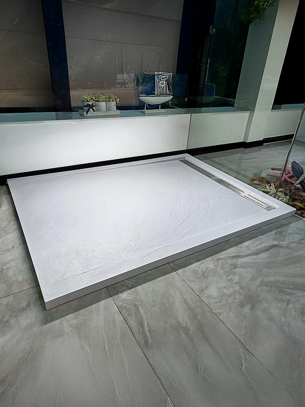 Душевой поддон Weltwasser WW TRS STONE WT 10000004375 140x90 белый