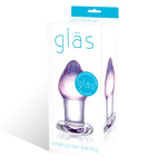 Классическая стеклянная пробка с сиреневой головкой, 9 см