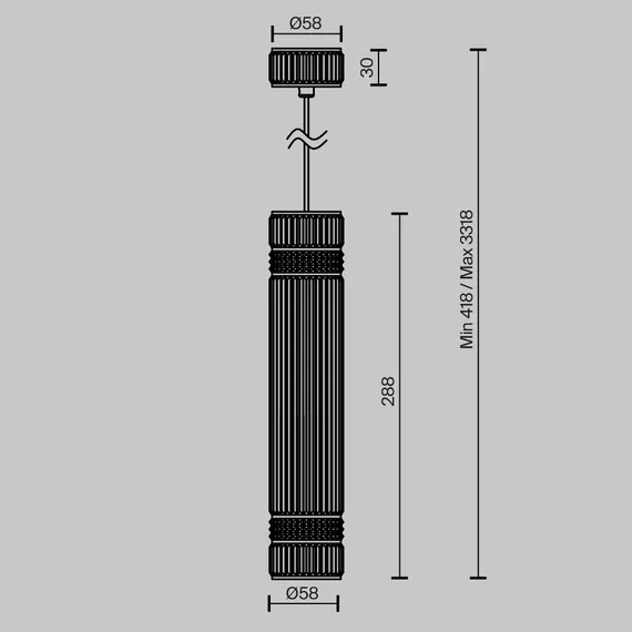 Подвесной светильник Метрополис / Metropolis GU10х1 Maytoni mod475pl-01b