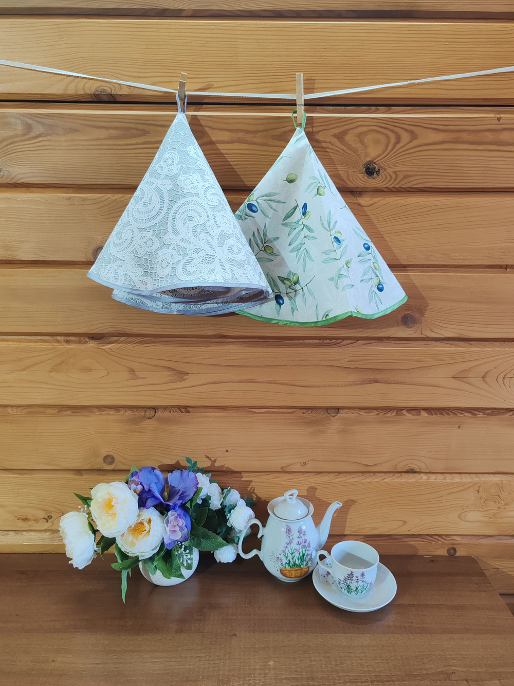 Полотенце кухонное, круглое, 2 шт, вафельное полотно